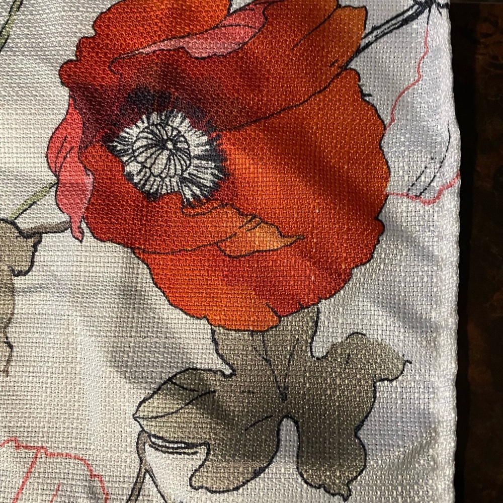 Set of 7 square poppy Nanking by JC Penny Home collection